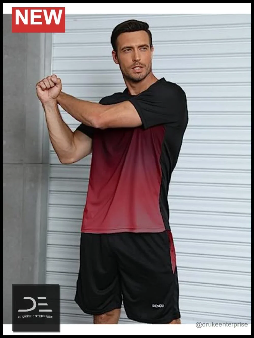 Men's 3-Piece Workout Set Quick-Dry Athletic Shorts & Shirts